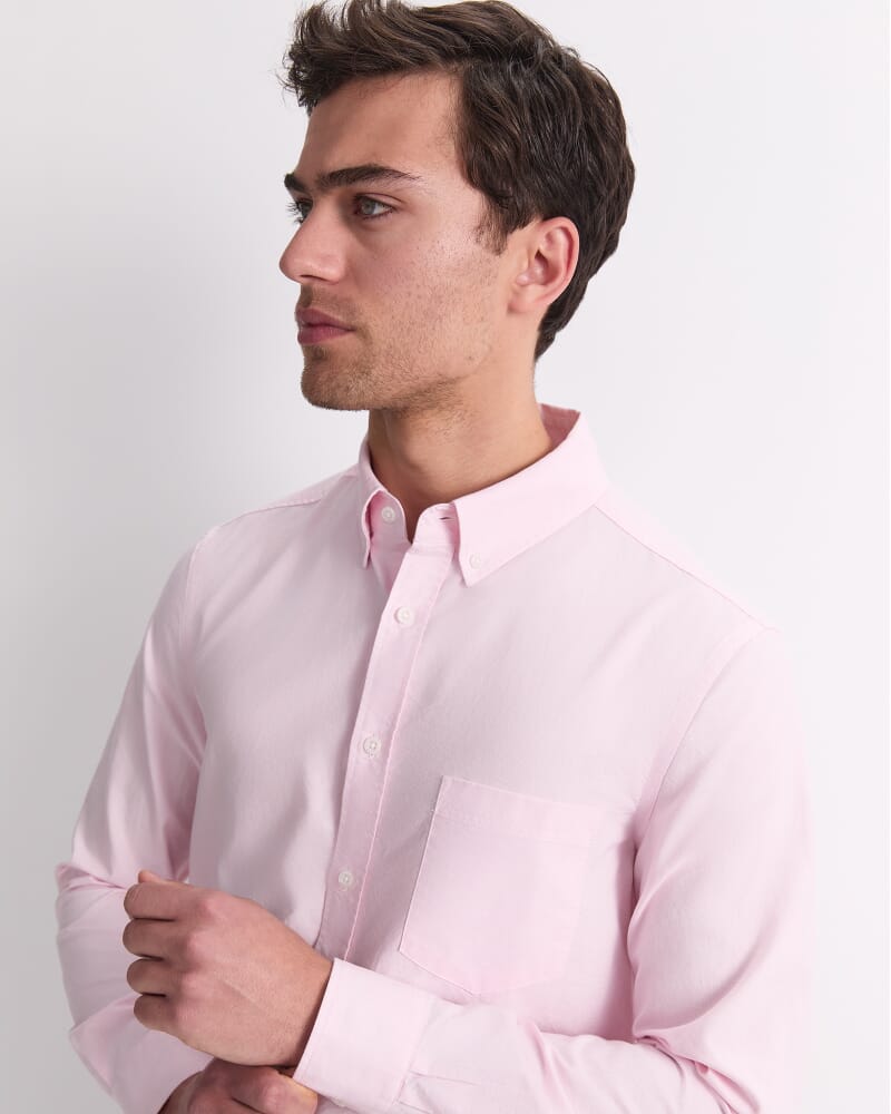 Oxford Long Sleeve Shirt in PINK