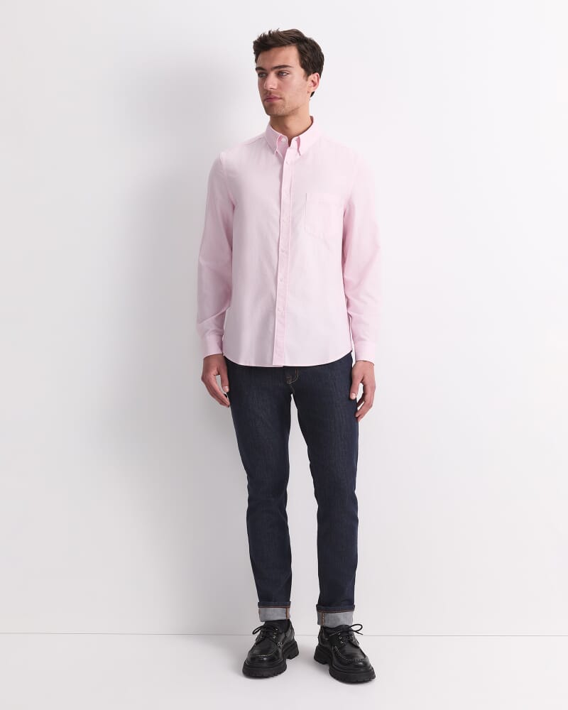 Oxford Long Sleeve Shirt in PINK