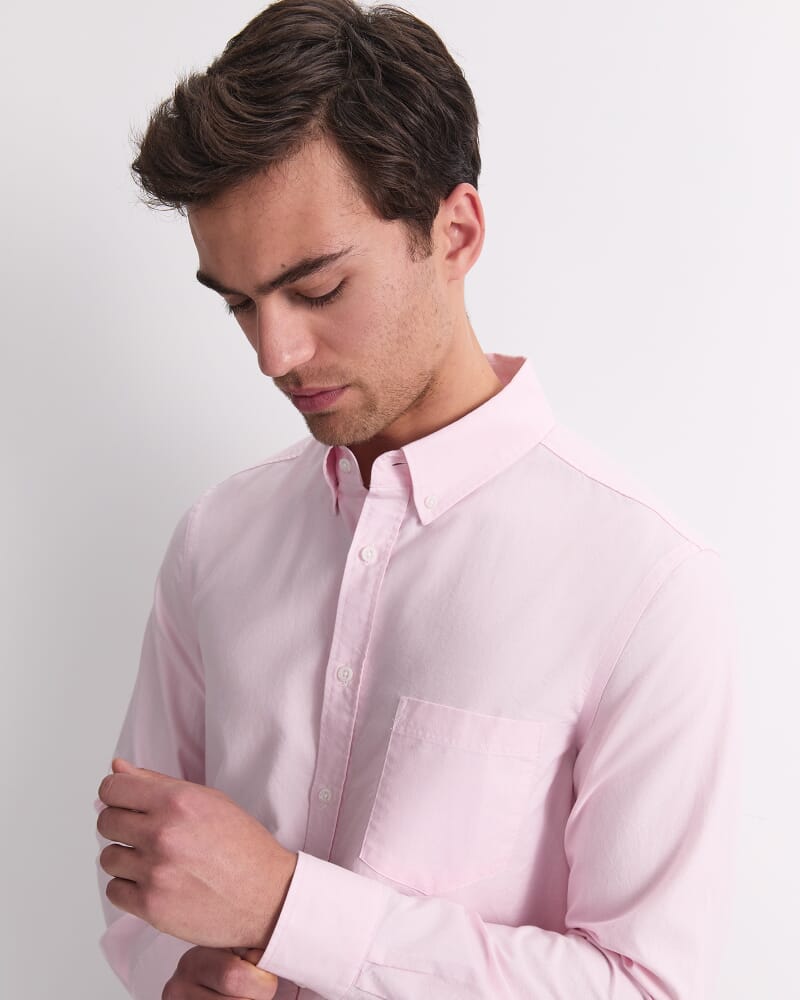 Oxford Long Sleeve Shirt in PINK