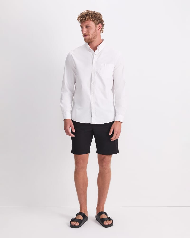 Oxford Long Sleeve Shirt in WHITE