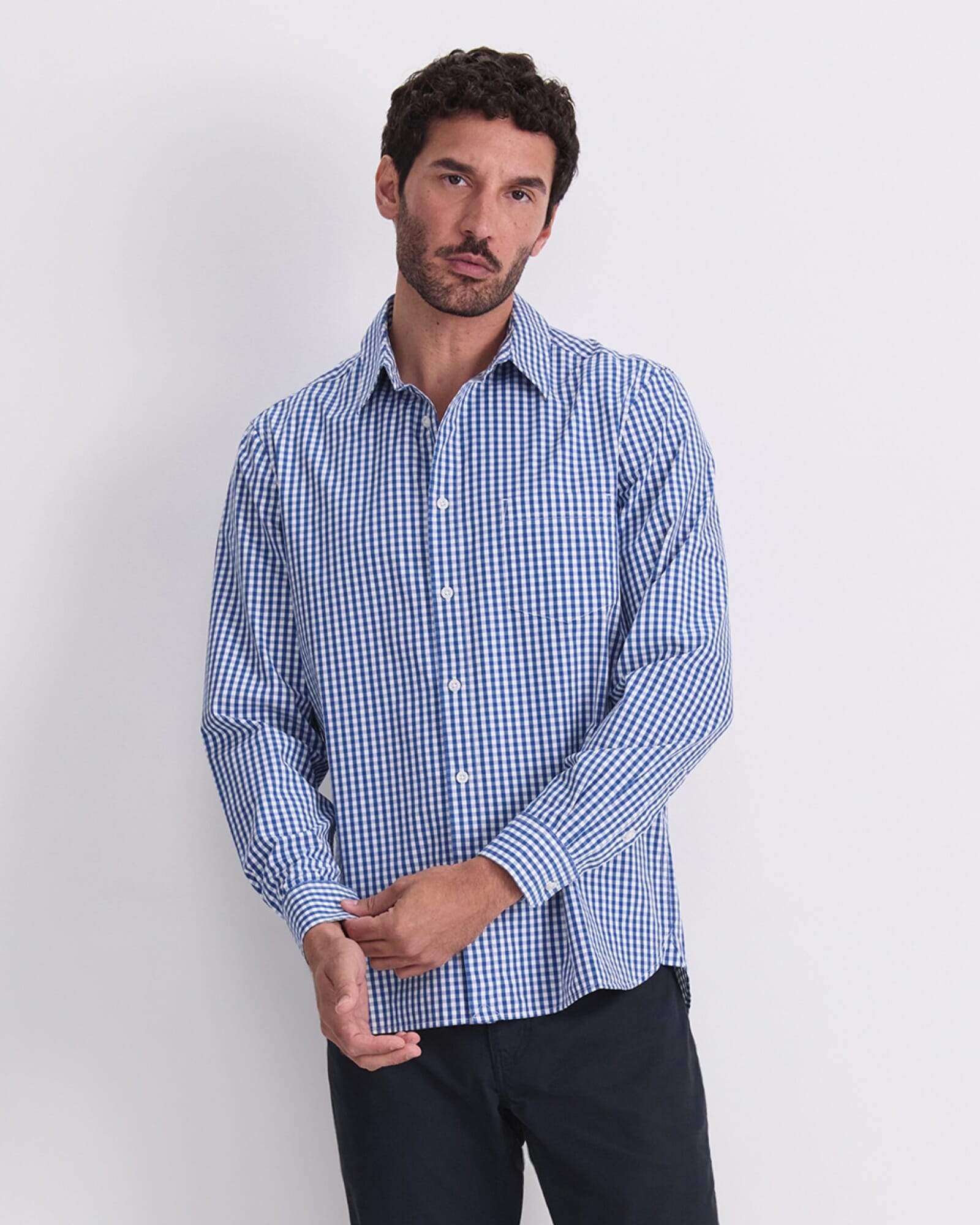Thomas Long Sleeve Gingham Shirt