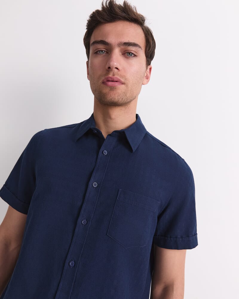 Craig Short Sleeve Shirt in NAVY