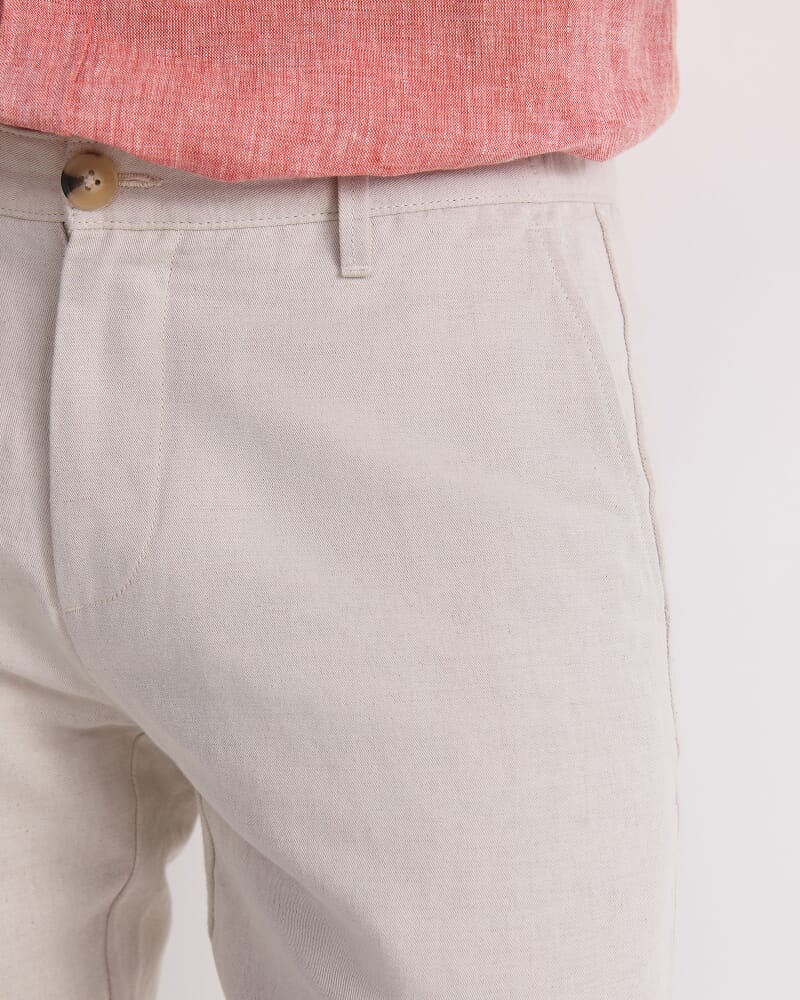 Otis Linen Blend Pant in STRING