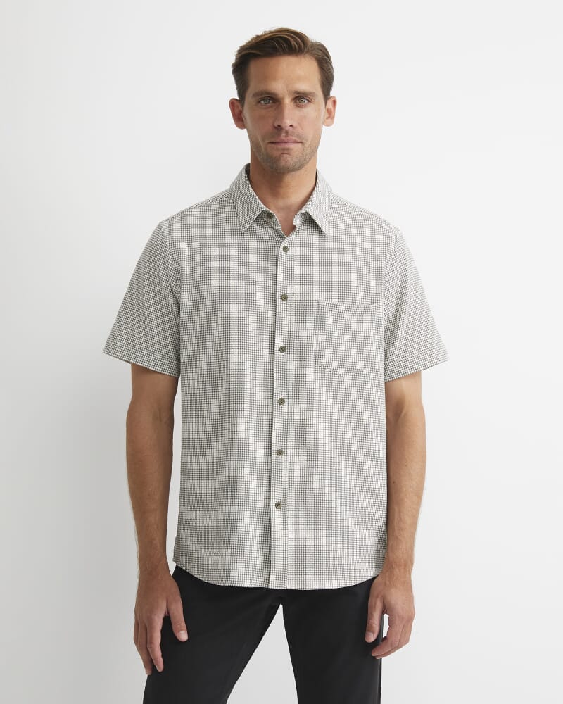 Hewson Short Sleeve Check Shirt in GREEN MULTI
