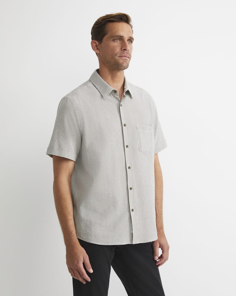 Hewson Short Sleeve Check Shirt in GREEN MULTI