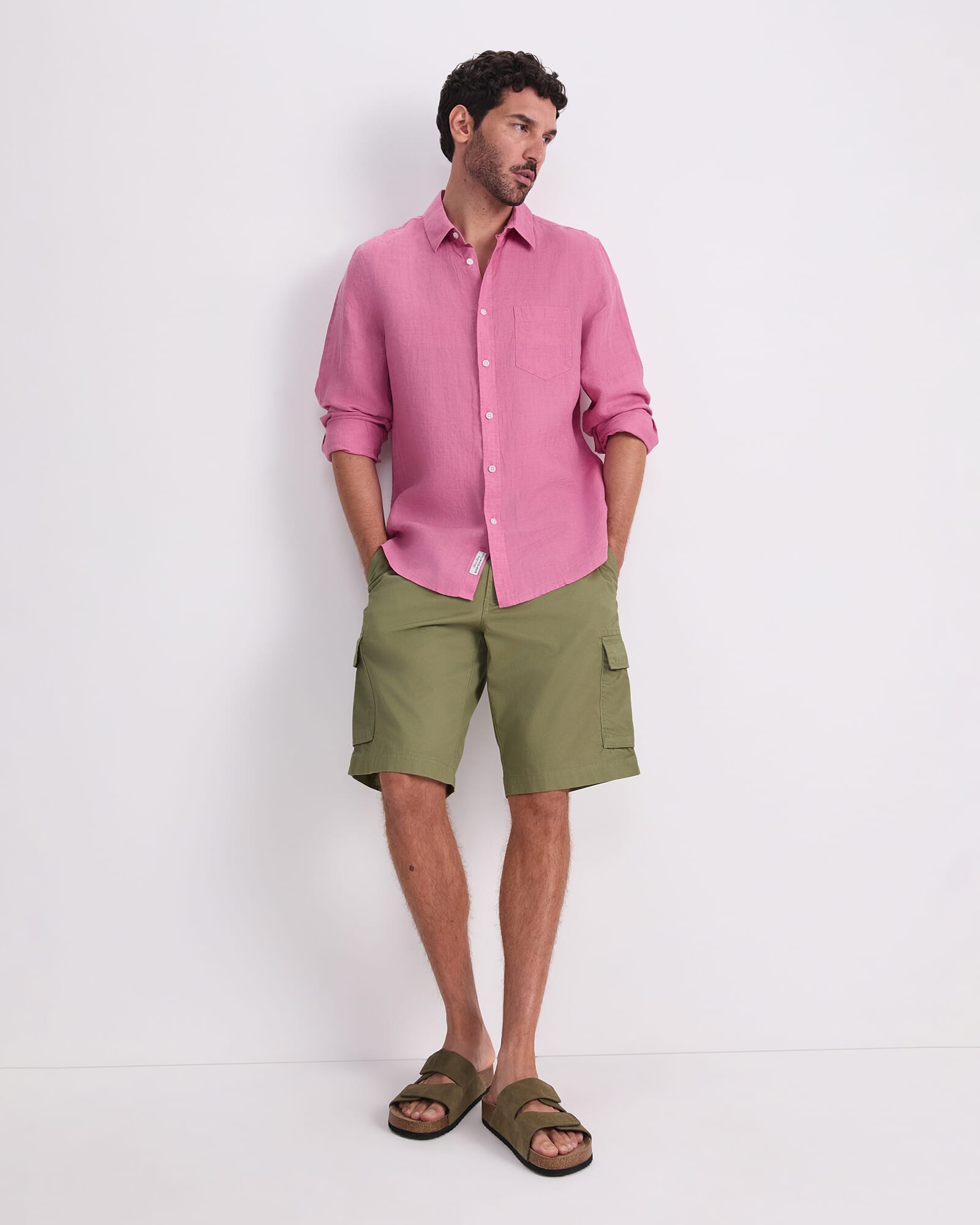 Linen Long Sleeve Delave Shirt