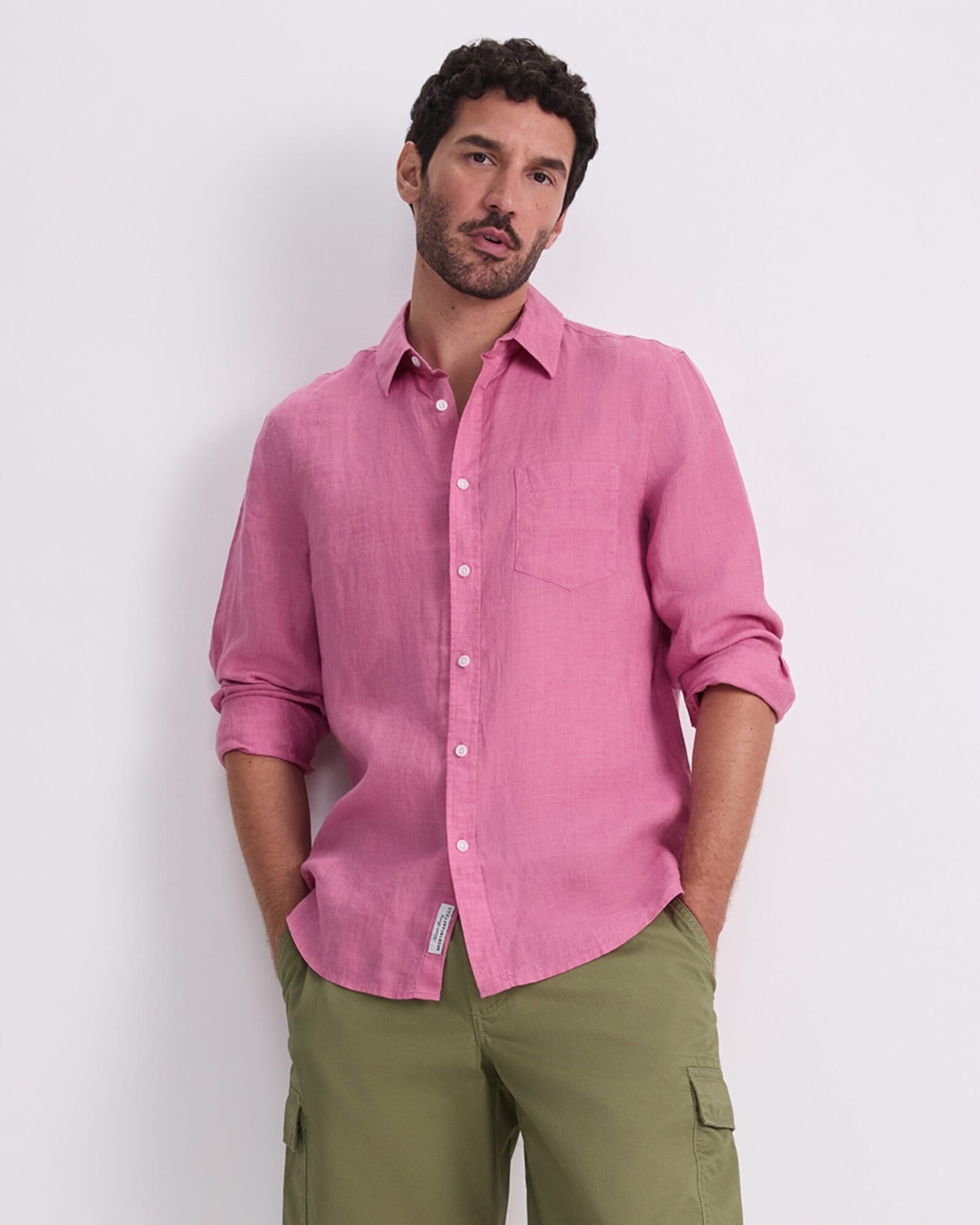 Linen Long Sleeve Delave Shirt