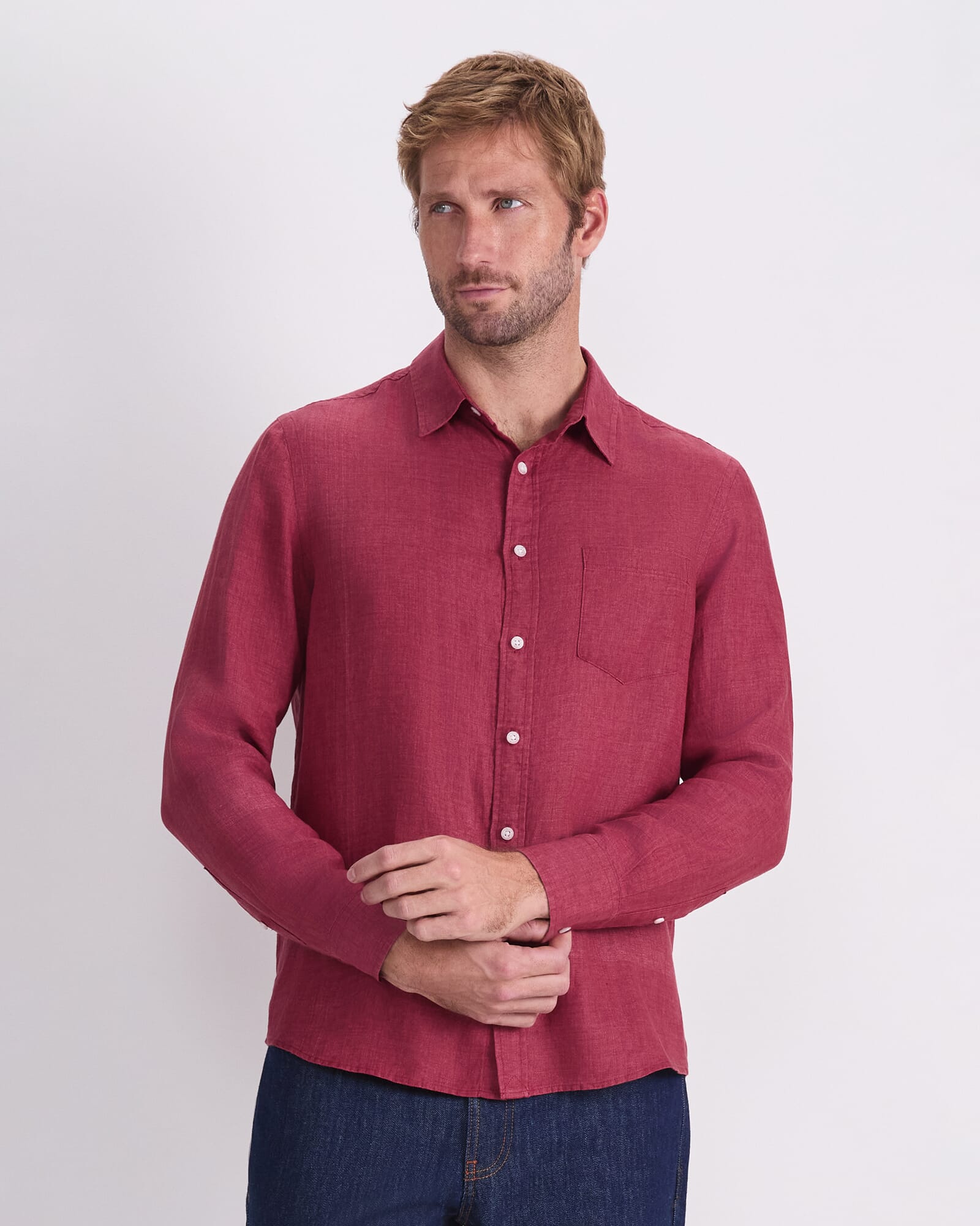 Linen Long Sleeve Delave Shirt