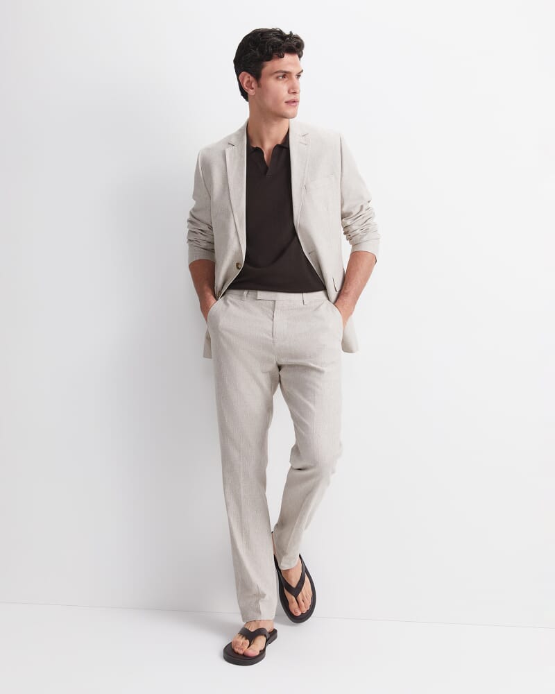 Jeffrey Linen Blend Suit Jacket in NATURAL