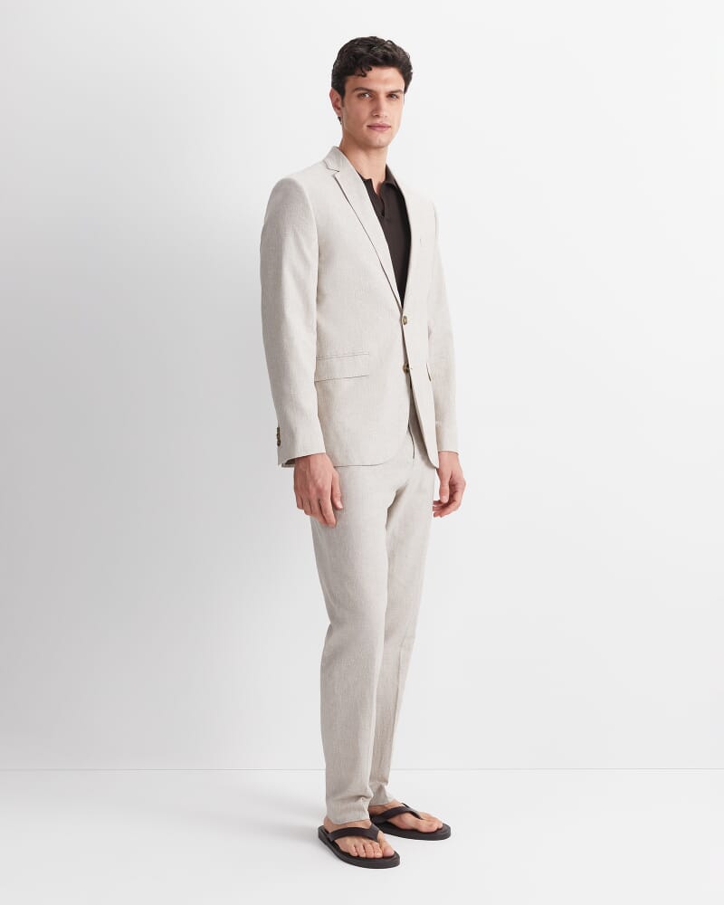 Jeffrey Linen Blend Suit Jacket in NATURAL