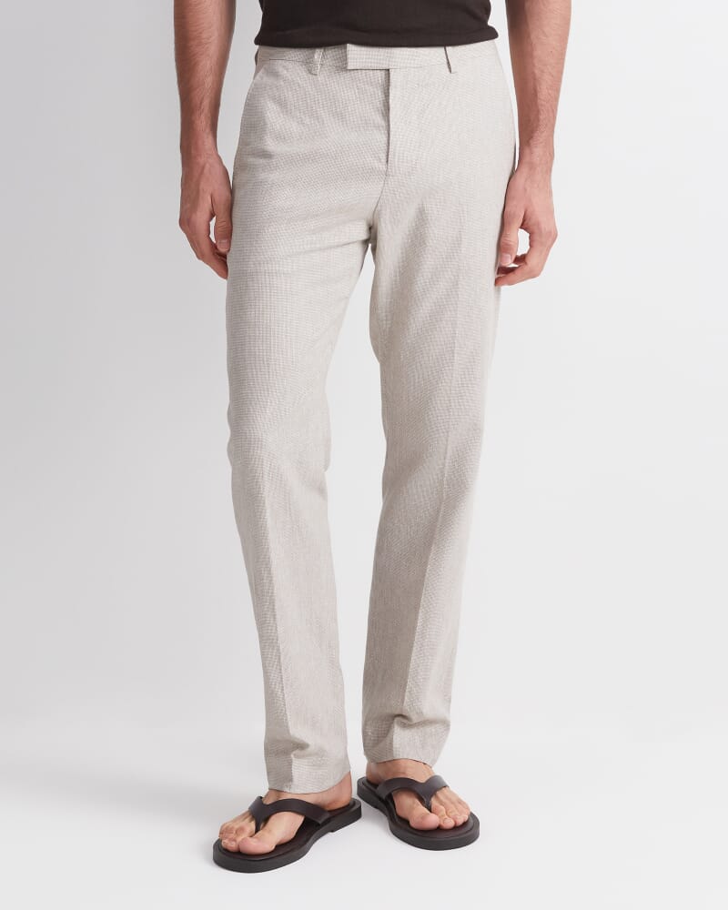 Jeffrey Linen Blend Suit Pant in NATURAL