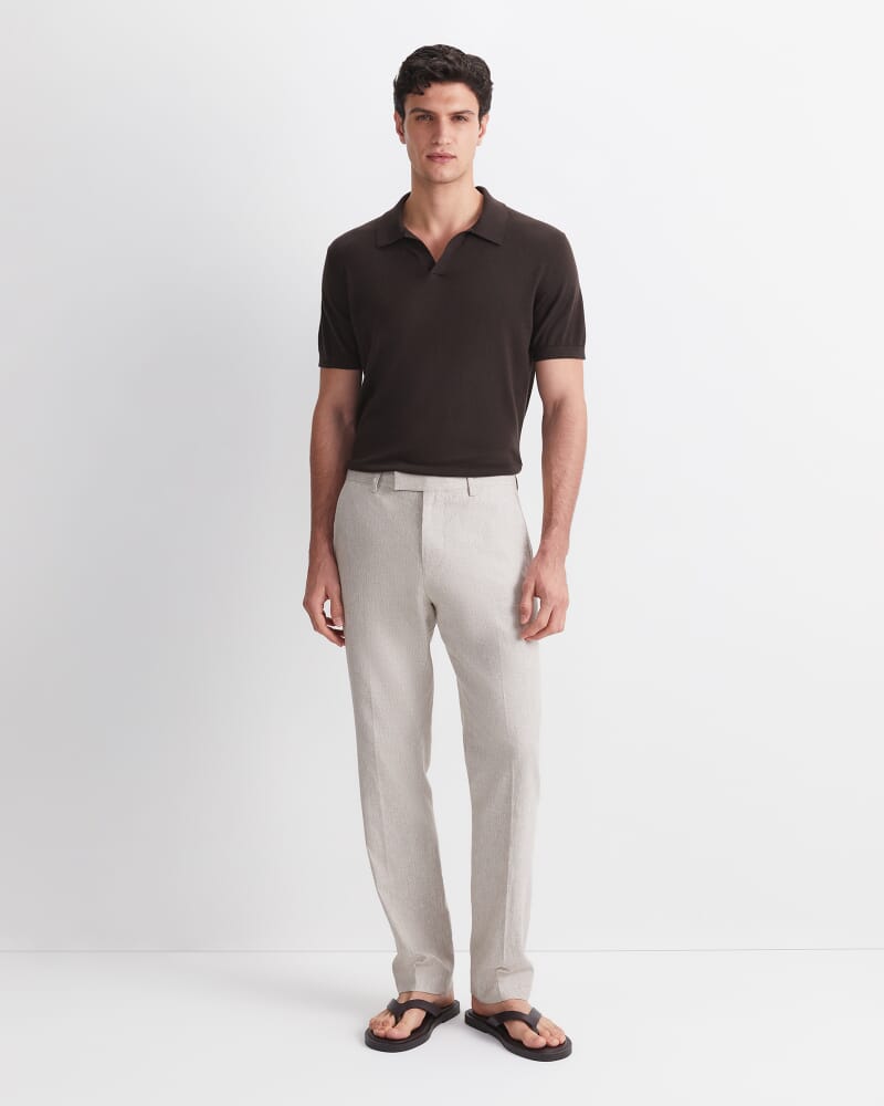 Jeffrey Linen Blend Suit Pant in NATURAL