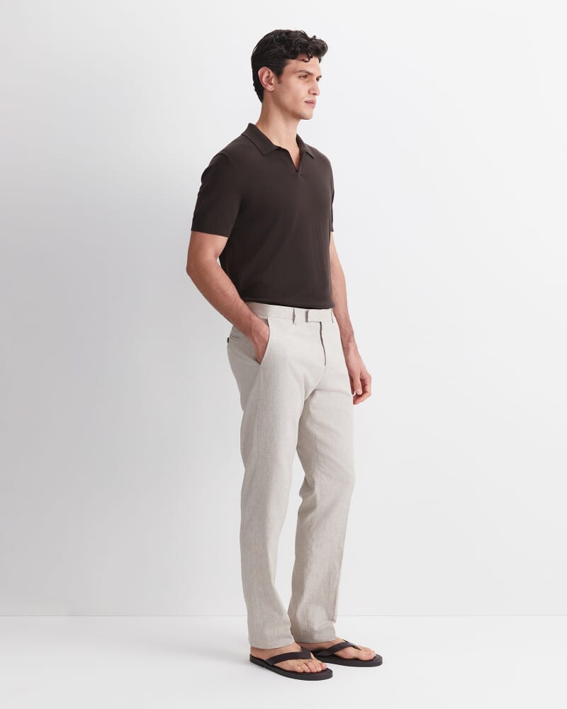 Jeffrey Linen Blend Suit Pant in NATURAL