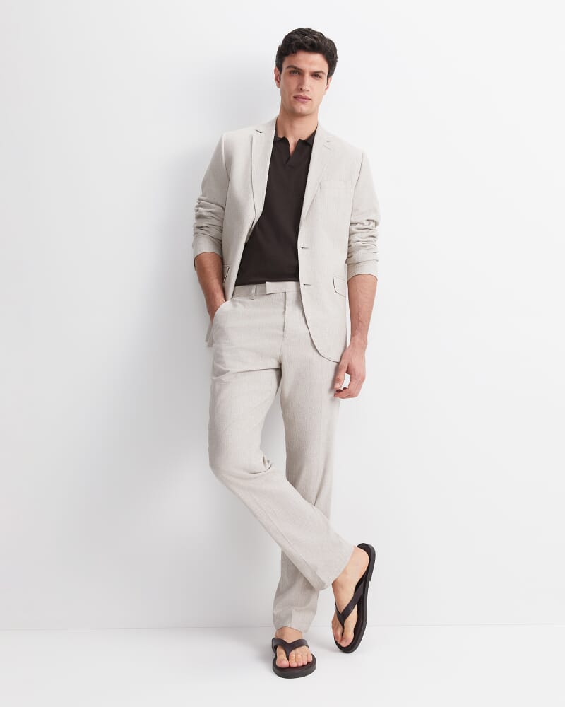 Jeffrey Linen Blend Suit Pant in NATURAL