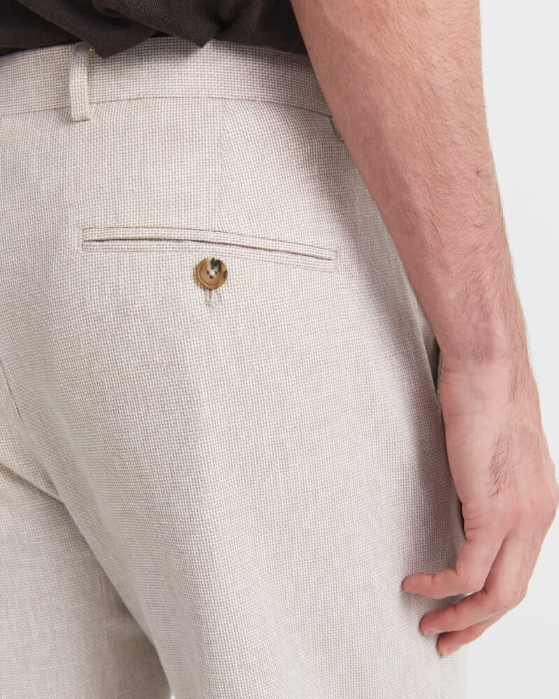 Jeffrey Linen Blend Suit Pant in NATURAL