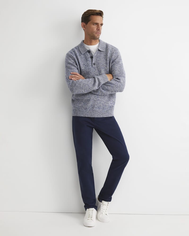 Todd Knit Polo in BLUE MULTI