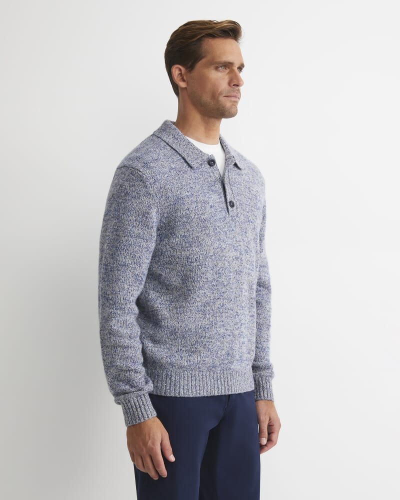 Todd Knit Polo in BLUE MULTI