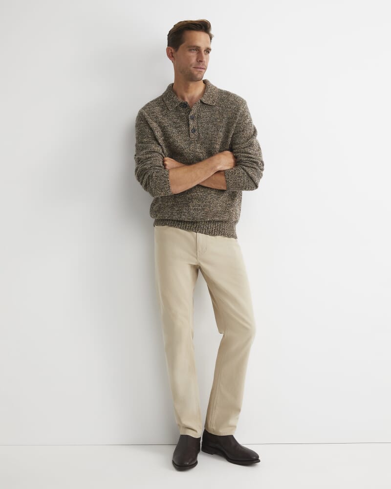 Todd Knit Polo in BROWN MULTI