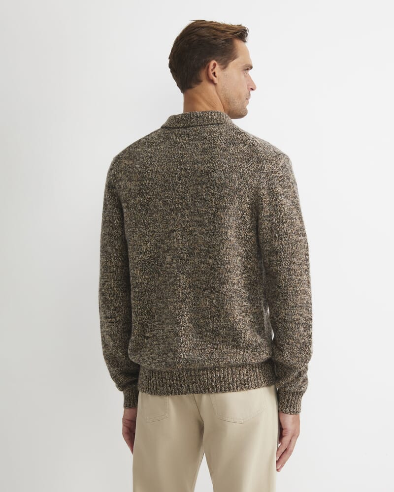 Todd Knit Polo in BROWN MULTI