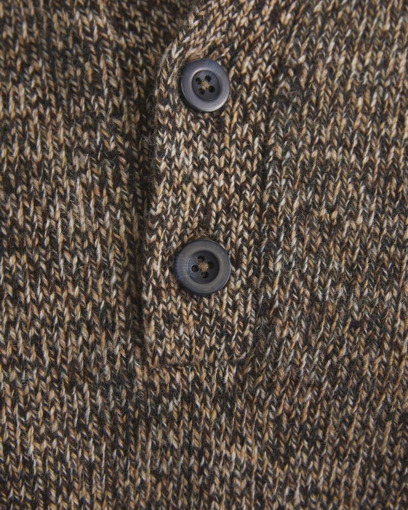 Todd Knit Polo in BROWN MULTI
