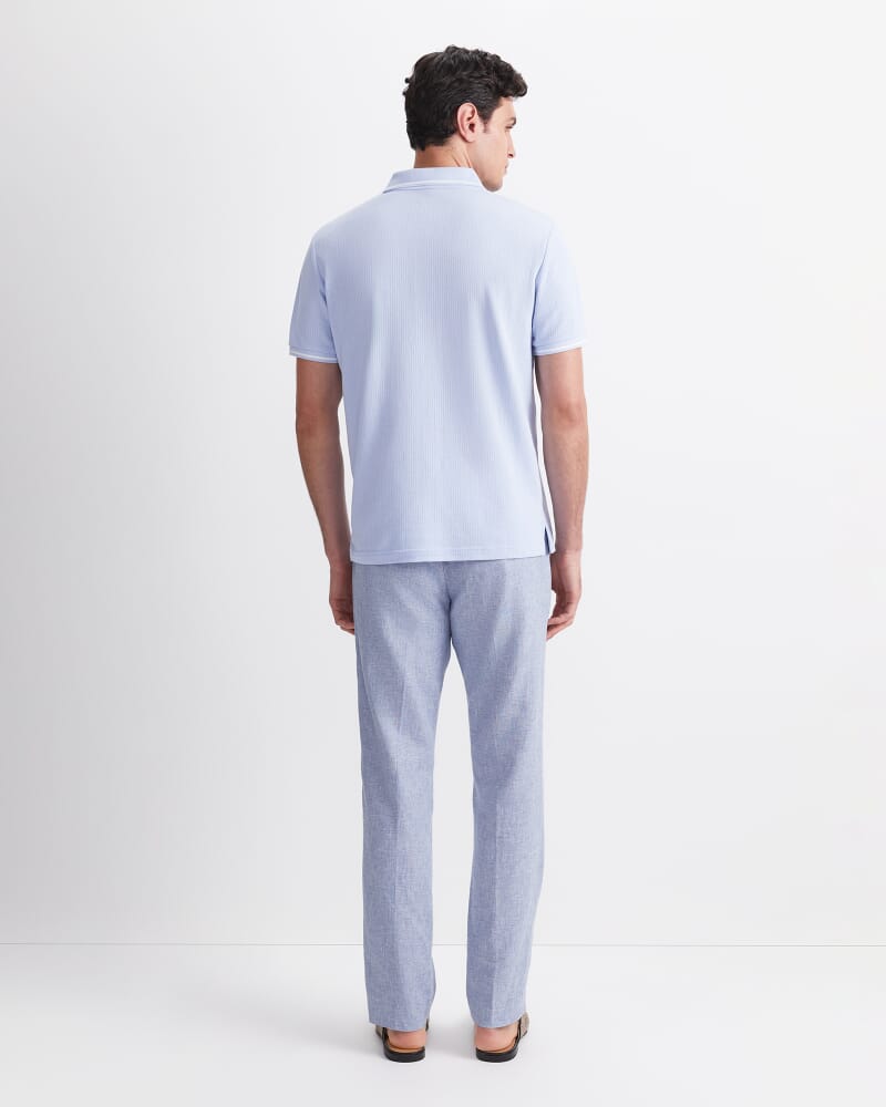 Toby Cotton Texture Polo in SKY