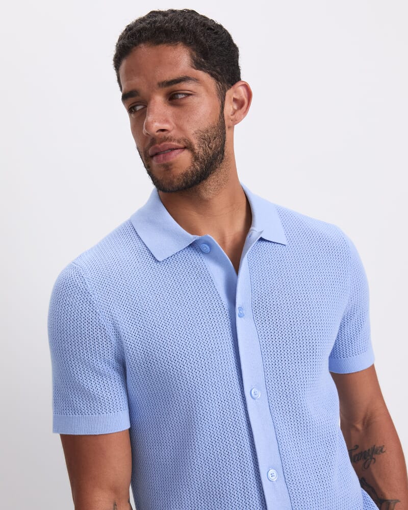 Francis Knit Shirt in SKY
