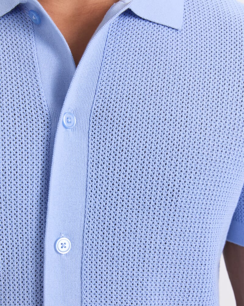 Francis Knit Shirt in SKY