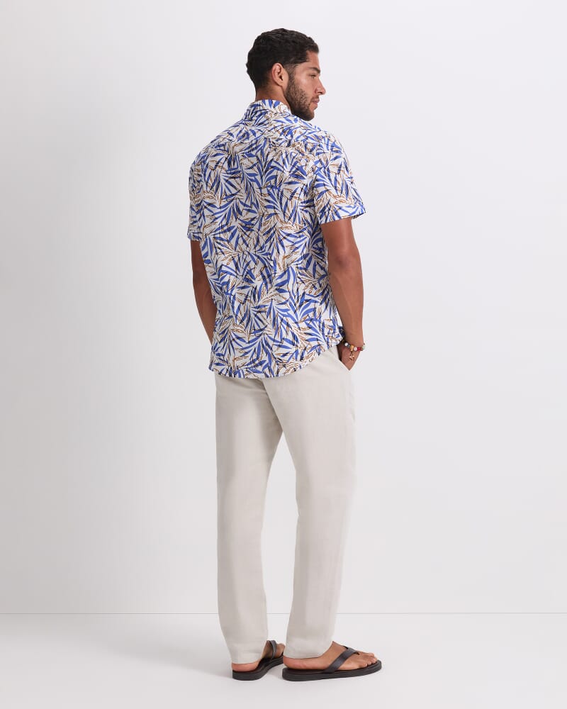 Mason Short Sleeve Shirt in CORNFLOWER/WHITE