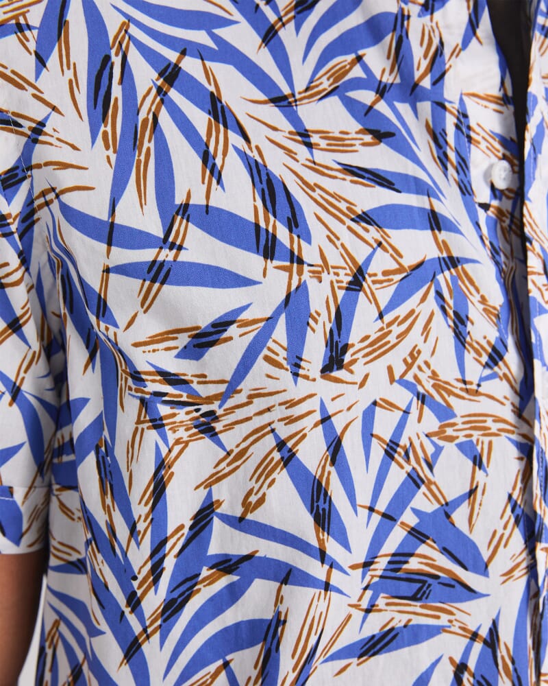 Mason Short Sleeve Shirt in CORNFLOWER/WHITE