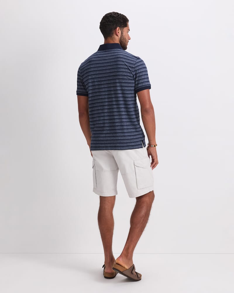 Hugo Stripe Polo in NAVY/WHITE