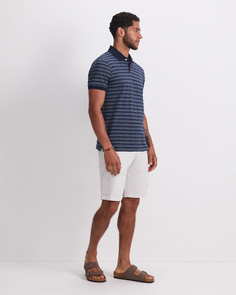 Hugo Stripe Polo in NAVY/WHITE