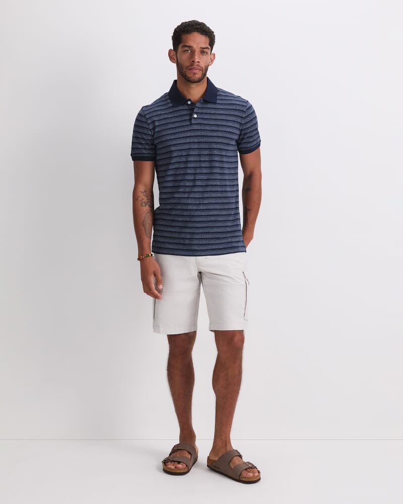Hugo Stripe Polo in NAVY/WHITE