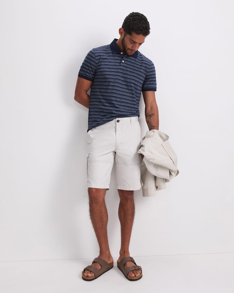 Hugo Stripe Polo in NAVY/WHITE