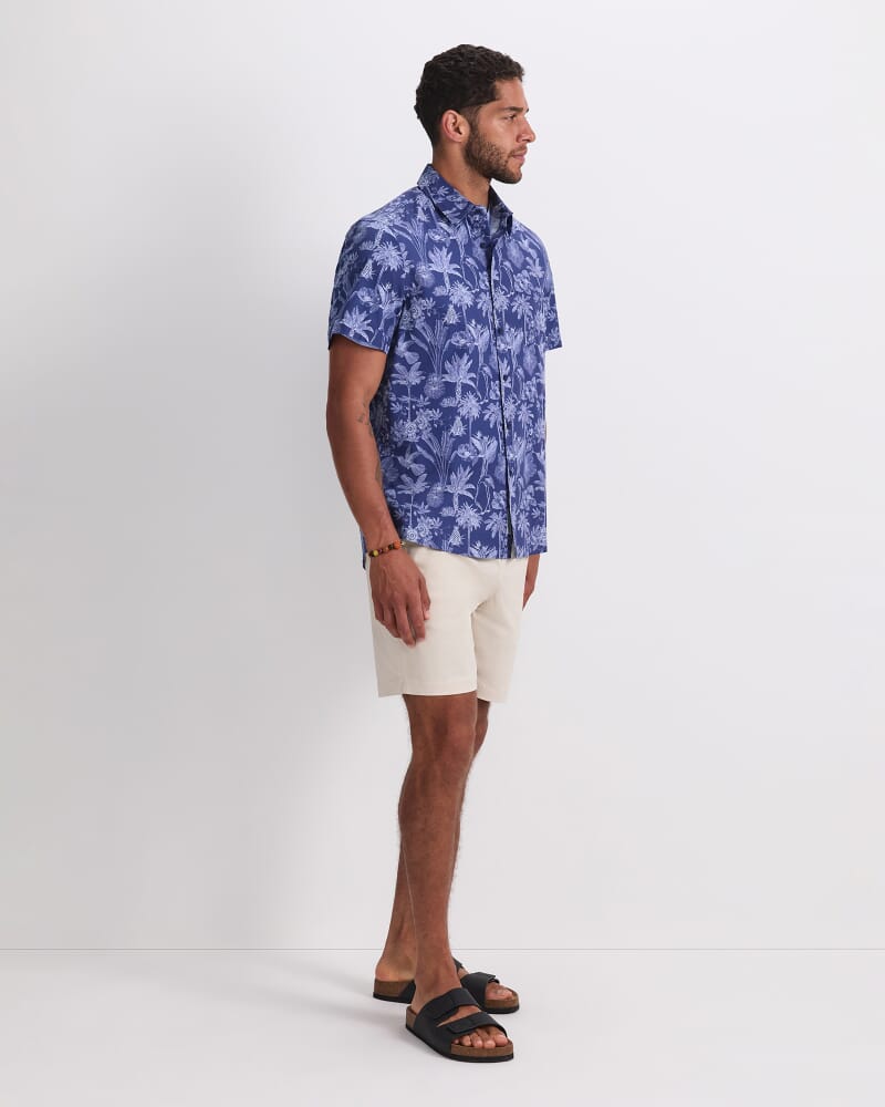 Darwin Short Sleeve Liberty Shirt in NAVY