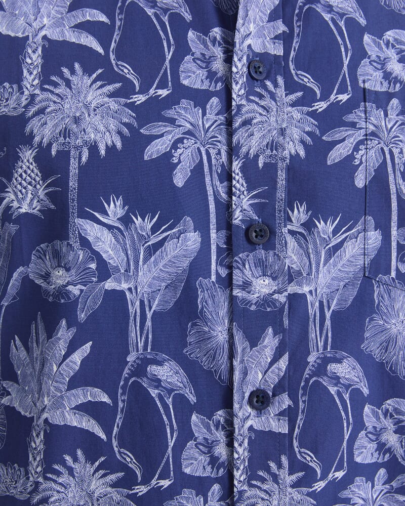 Darwin Short Sleeve Liberty Shirt in NAVY