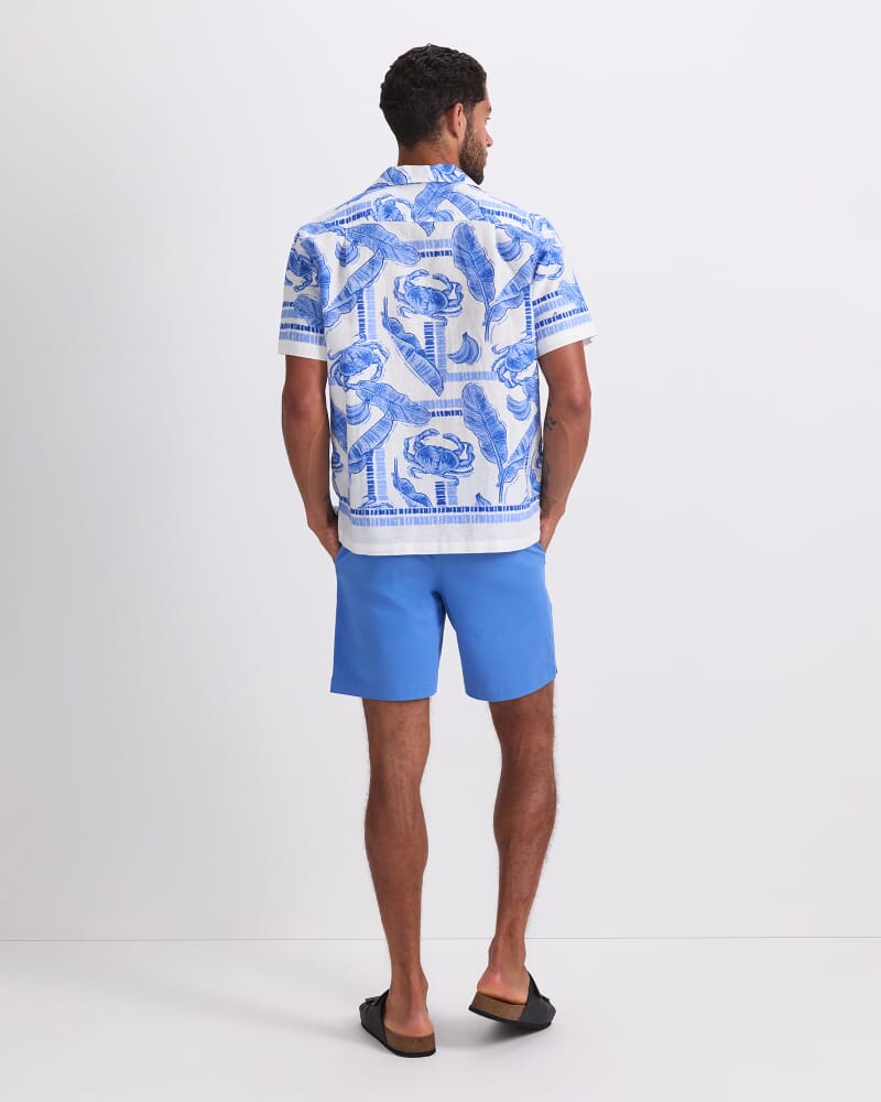 Moreton Short Sleeve Print Shirt in BLUE MULTI