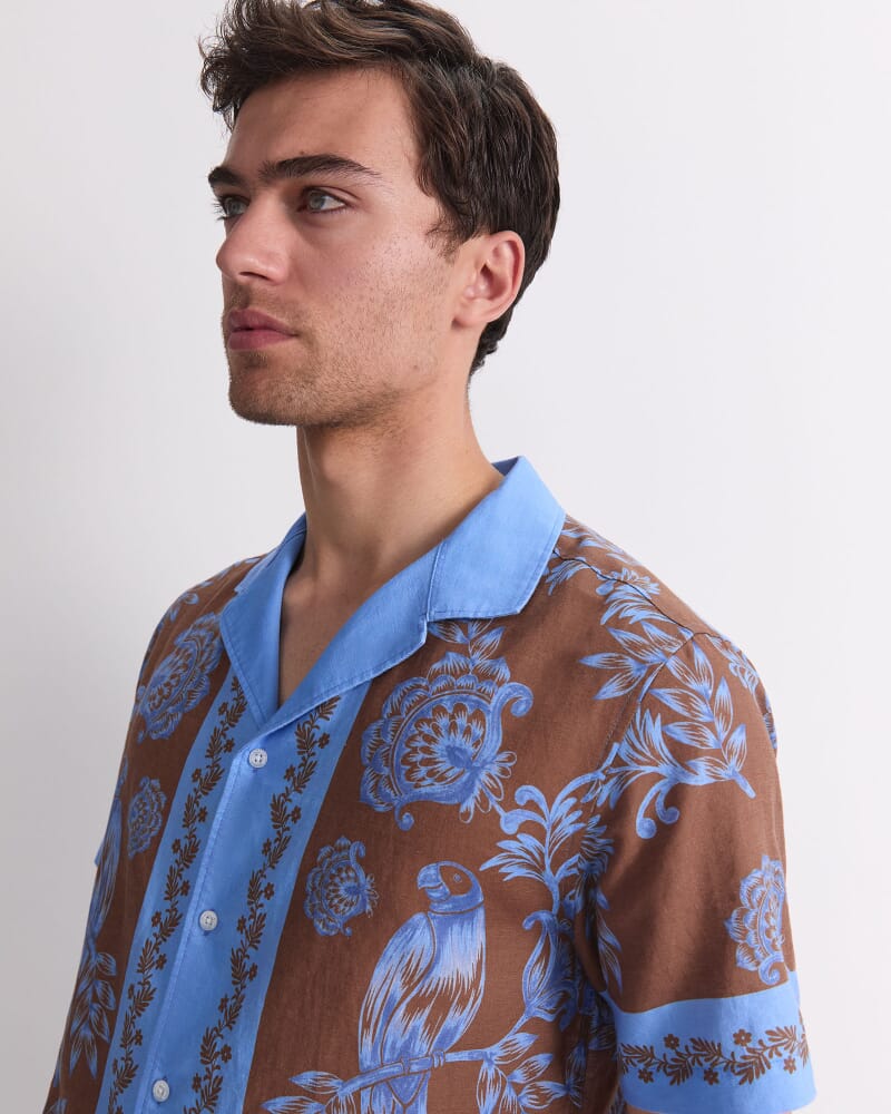 Mulga Short Sleeve Print Shirt in BLUE MULTI
