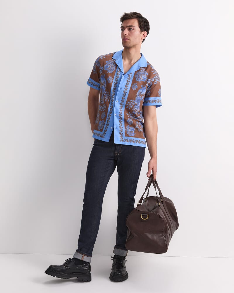 Mulga Short Sleeve Print Shirt in BLUE MULTI