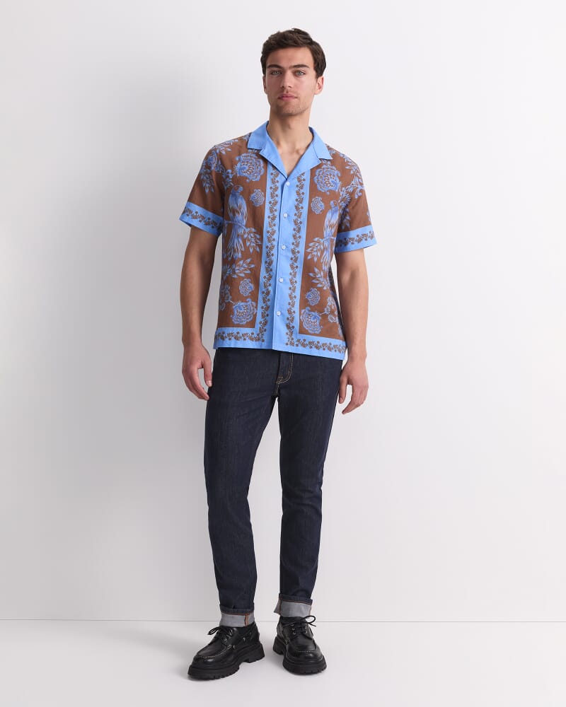 Mulga Short Sleeve Print Shirt in BLUE MULTI