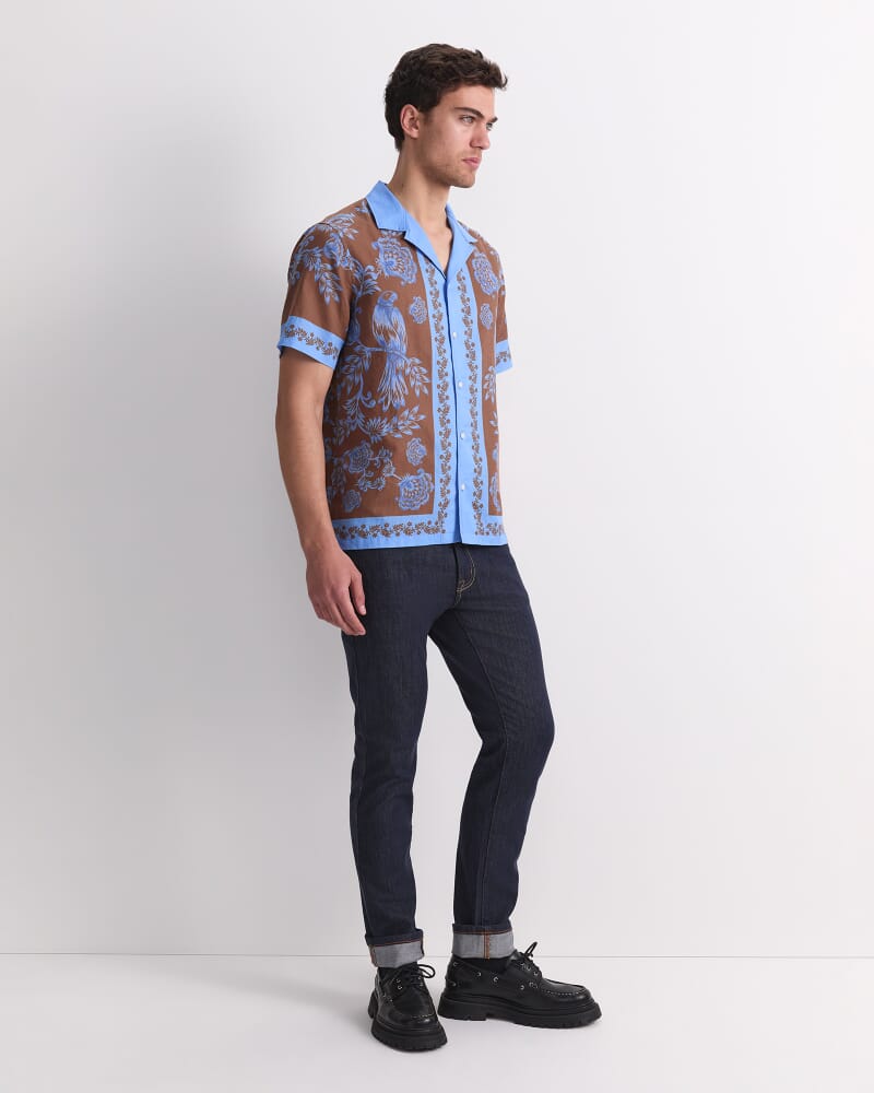 Mulga Short Sleeve Print Shirt in BLUE MULTI