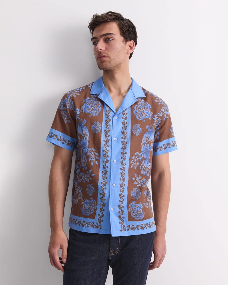 Mulga Short Sleeve Print Shirt in BLUE MULTI