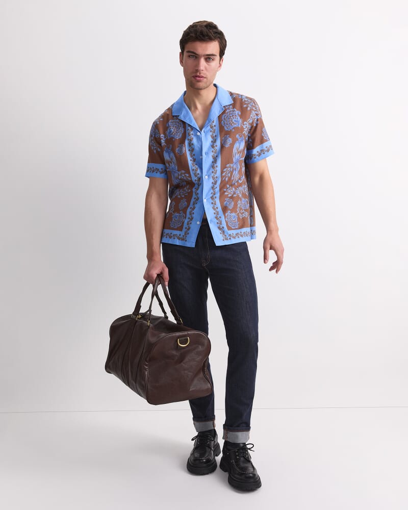 Mulga Short Sleeve Print Shirt in BLUE MULTI