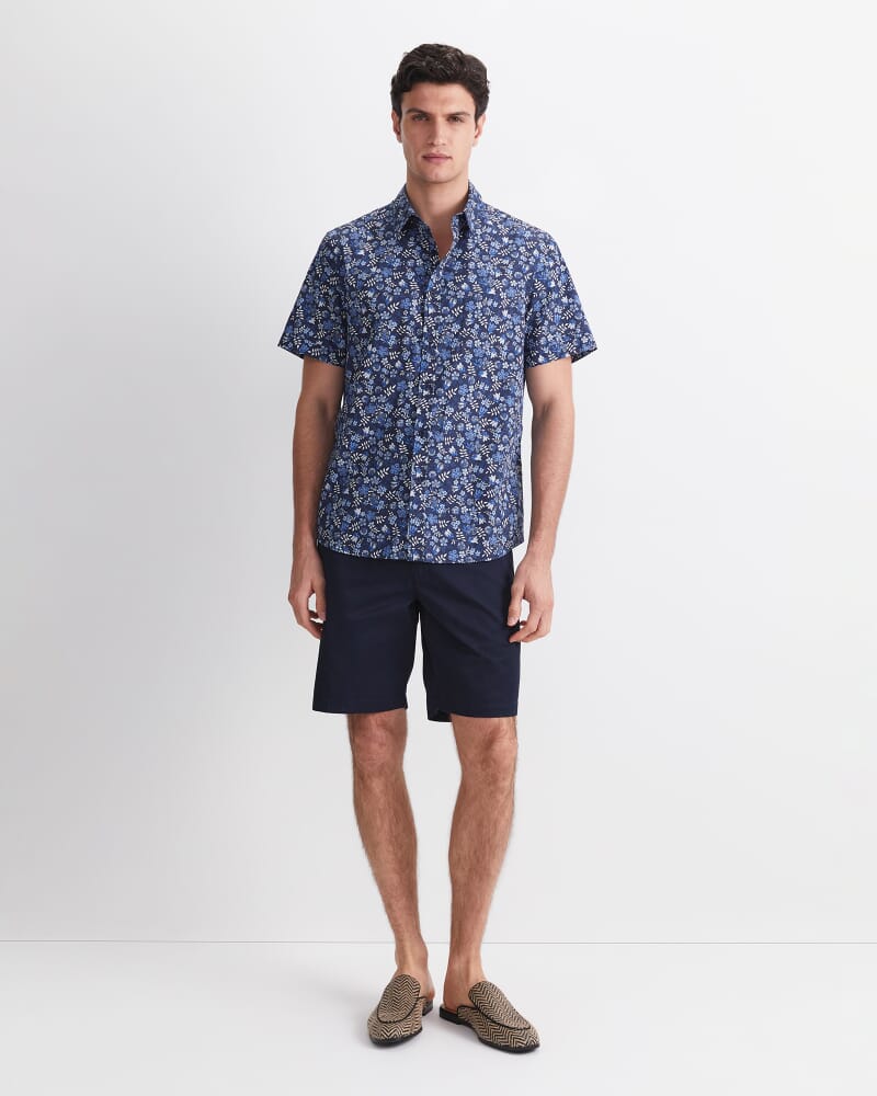 Ace Short Sleeve Liberty Shirt in NAVY