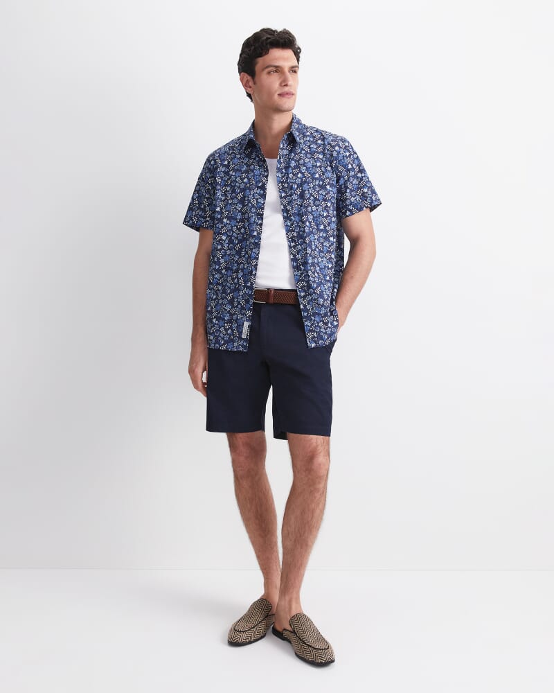 Ace Short Sleeve Liberty Shirt in NAVY