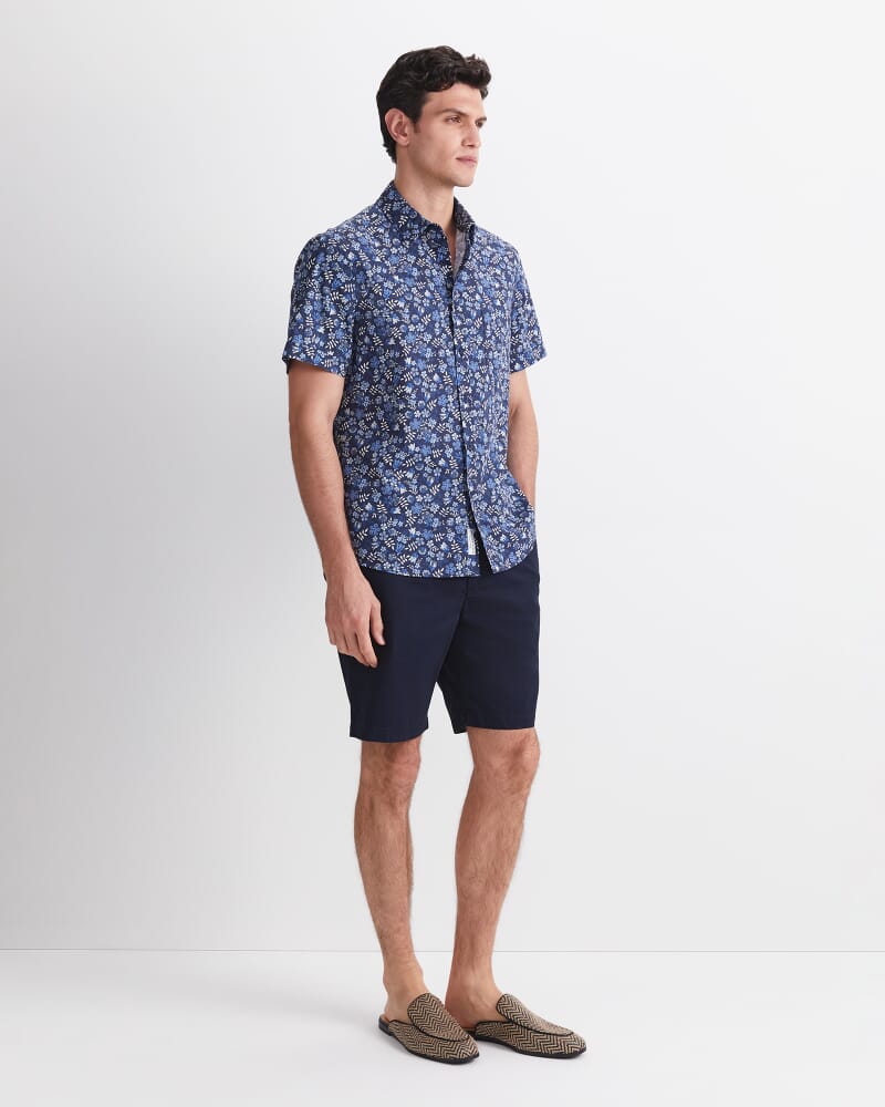 Ace Short Sleeve Liberty Shirt in NAVY