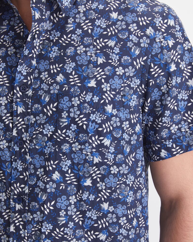 Ace Short Sleeve Liberty Shirt in NAVY