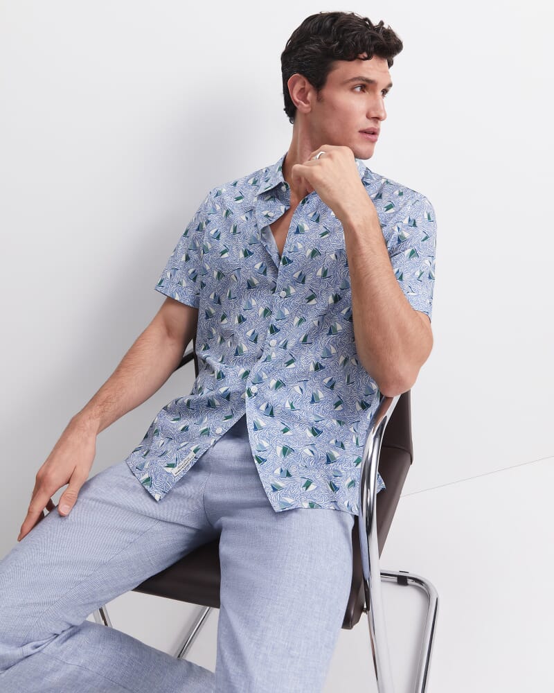 Sail Liberty Print Shirt in BLUE MULTI