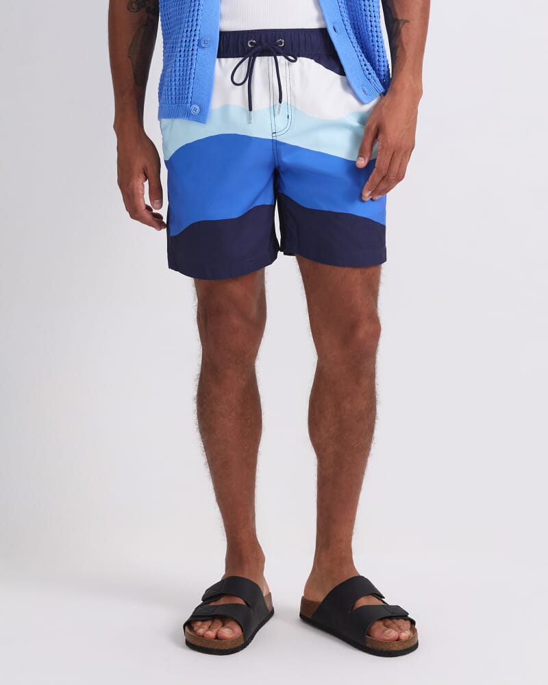 7th Wave Swim Short in BLUE MULTI