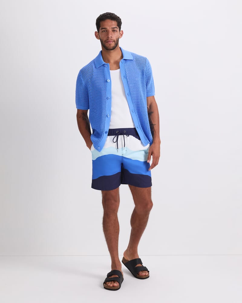 7th Wave Swim Short in BLUE MULTI