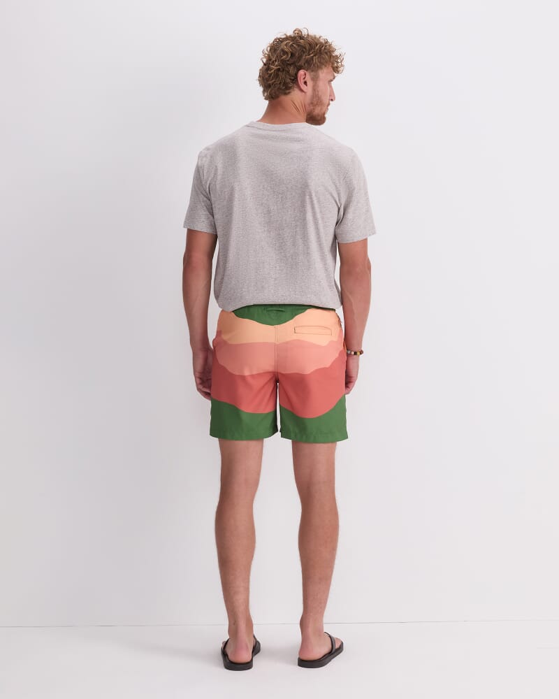 7th Wave Swim Short in ORANGE MULTI